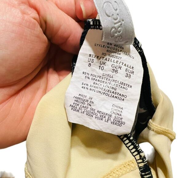 Magicsuit Magnolia Blossom Black White Rita Tankini Top Size 8 - Picture 6 of 9